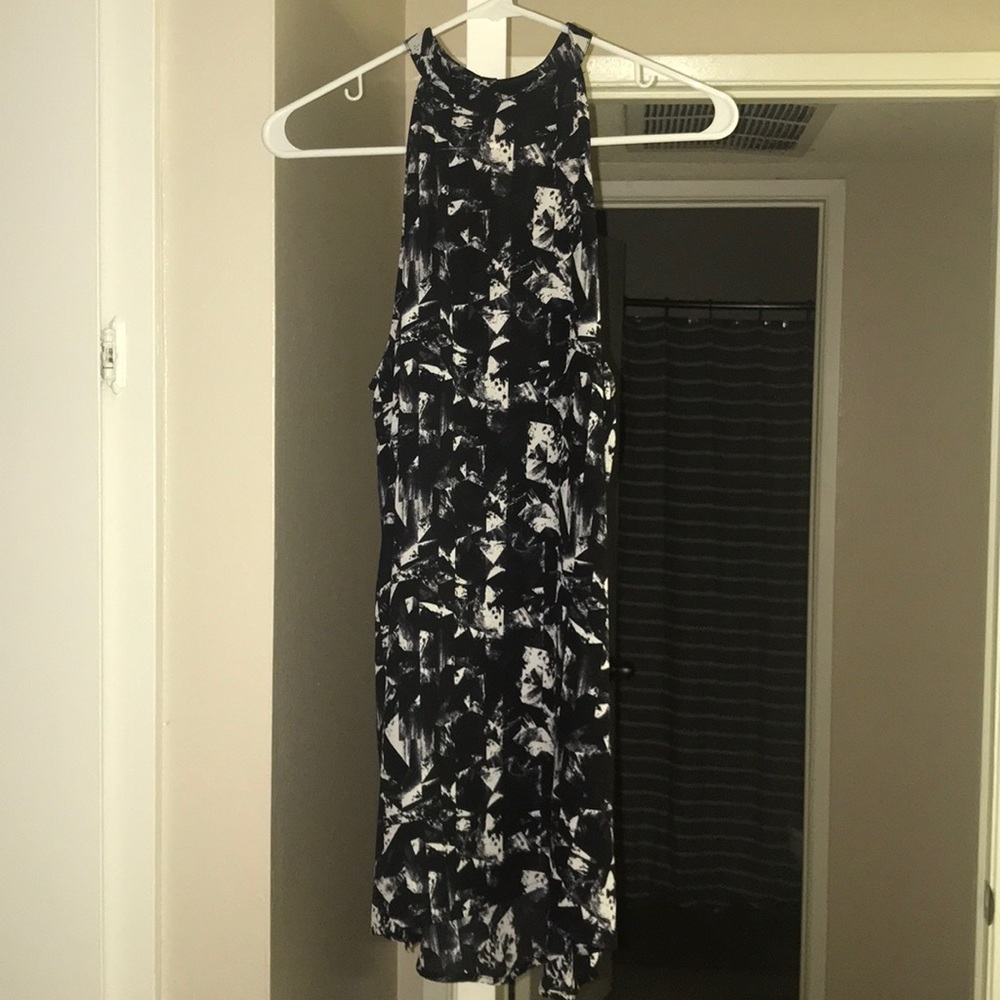 Valerie black and white printed dress